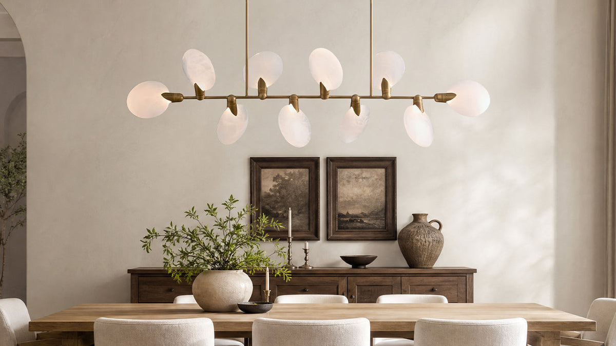 The Dining Room Chandelier Guide: Sizing, Height, and Light by Table Shape