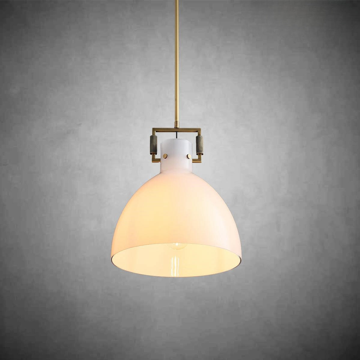 Machine Milk Glass Cloche Pendant 10"14"18"