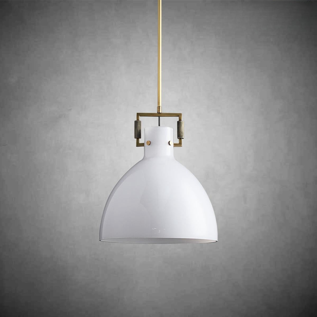 Machine Milk Glass Cloche Pendant 10"14"18"