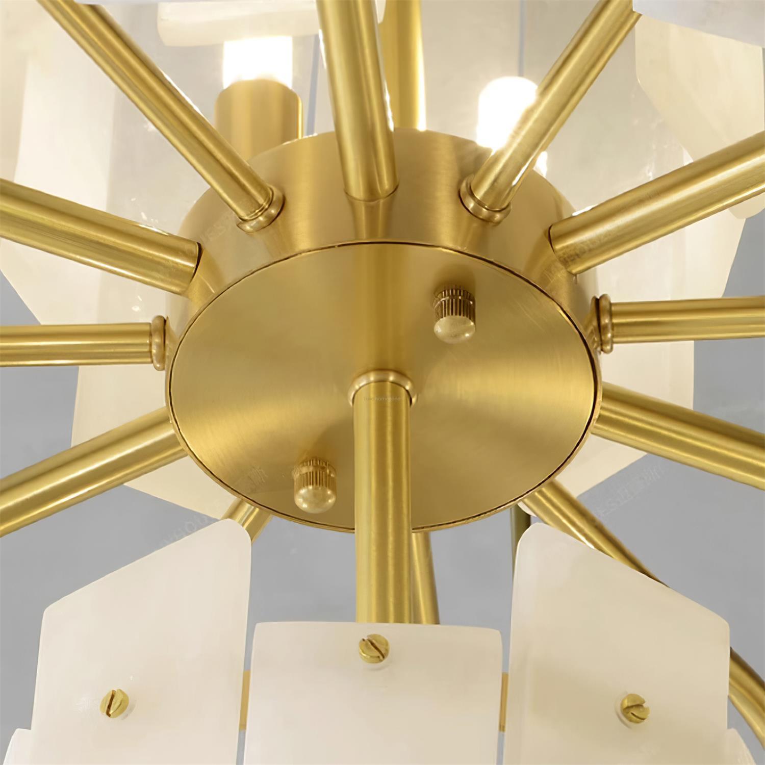 Regina Alabaster Round Chandelier-Blushlighting