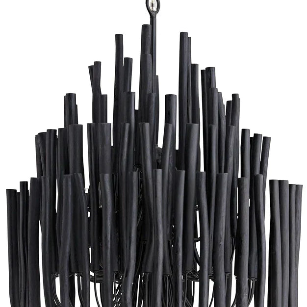 5/6-Light Modern Branch Modeling Chandelier in White or Black for Stylish Interiors-Chandeliers-Blushlighting