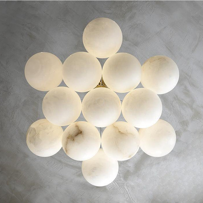 Sophie Modern  Alabaster Ball Pendant Light, Dining Room Light Chandelier Kevin Studio Inc