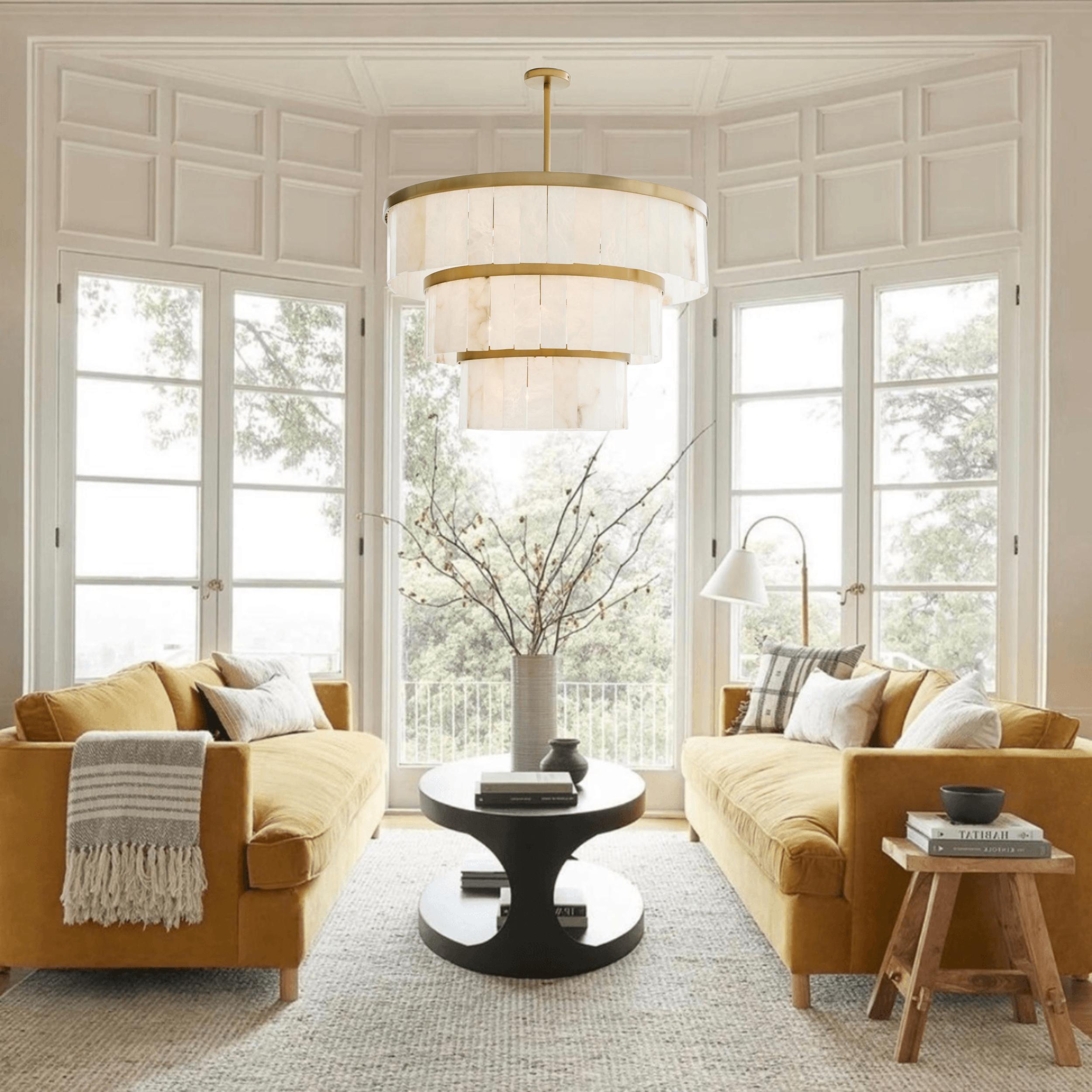 Windham Alabaster 3 Tier Chandelier-chandelier-Blushlighting