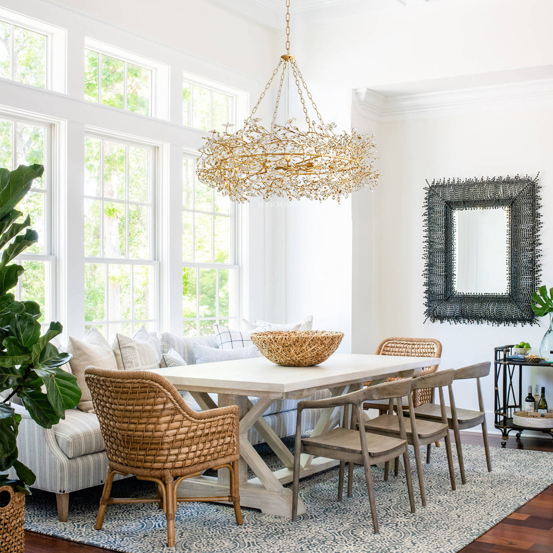 Fiore Oval Chandelier 62'' 74''-Blushlighting