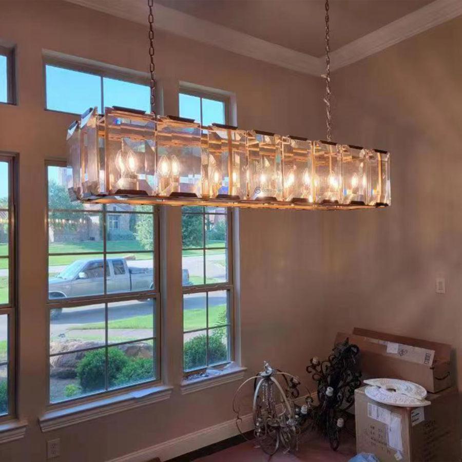 Harlew Crystal Rectangular Chandelier42''54''62''74"