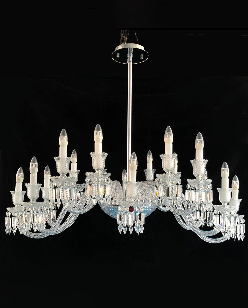 16 Lights Ellipse Crystal Lighting Dining Room Chandelier - Blushlighting