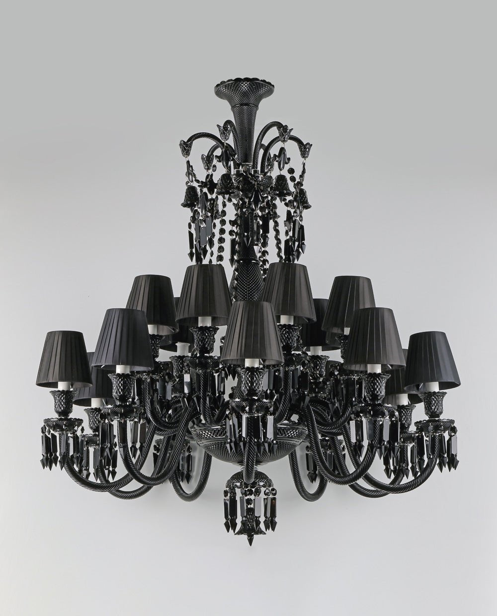 18 Lights Black Bacara Crystal Lighting - Blushlighting