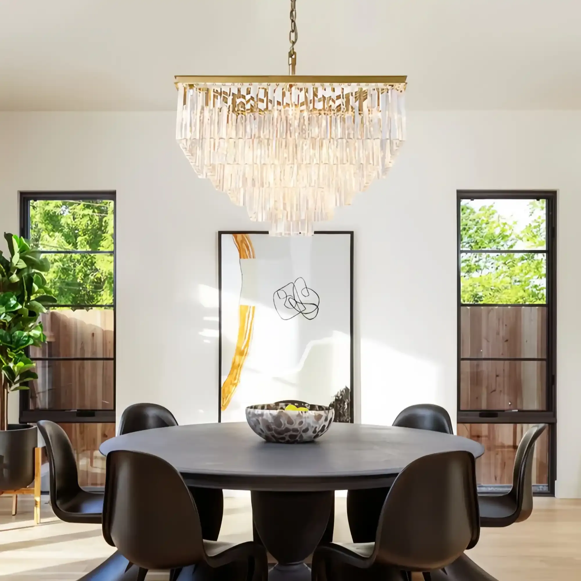 1920s Odaon Crystal Square Chandelier 22" 34" 47"-Blushlighting