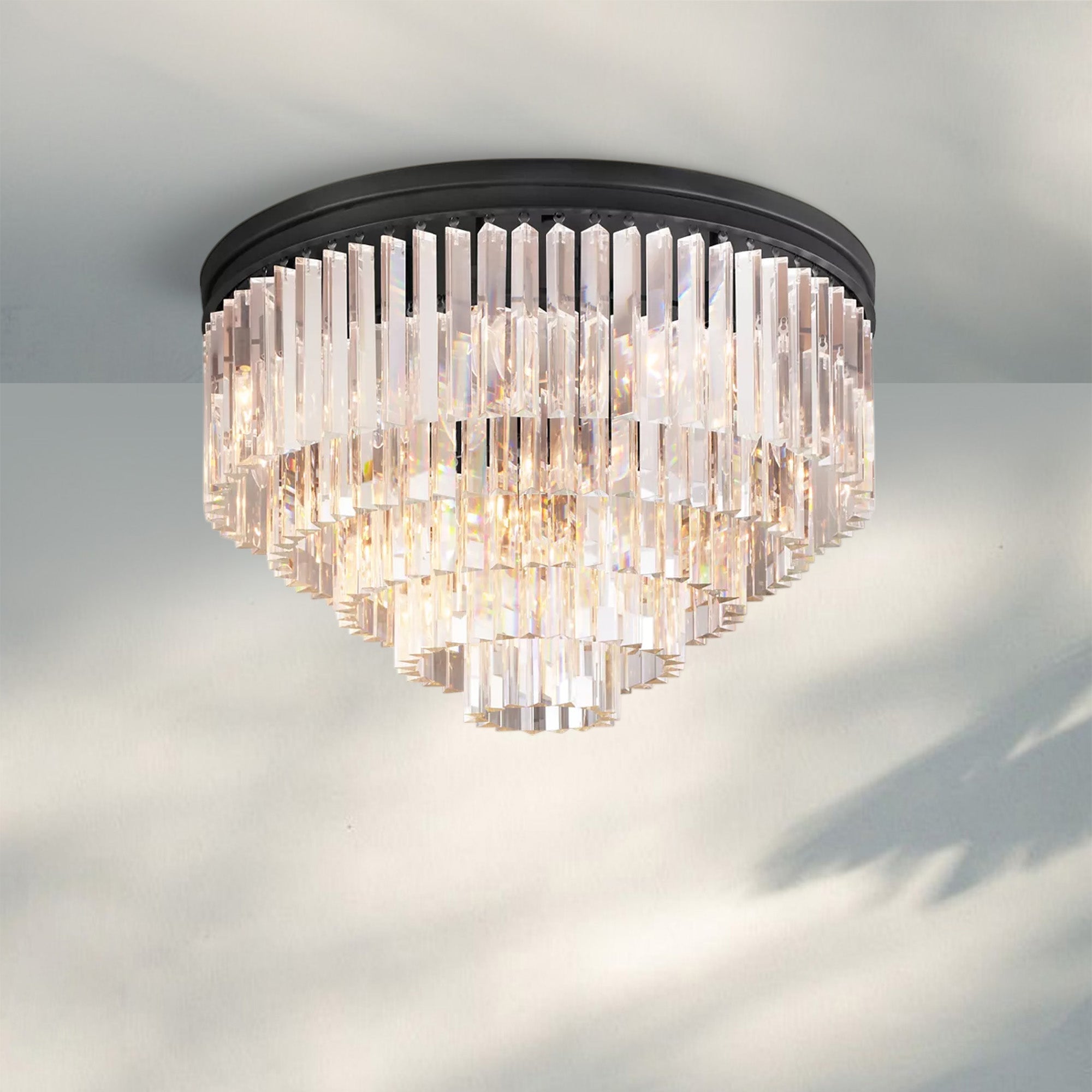 1920s Odaon Flushmount 20‘’-Flushmount 32''-Matte Black-