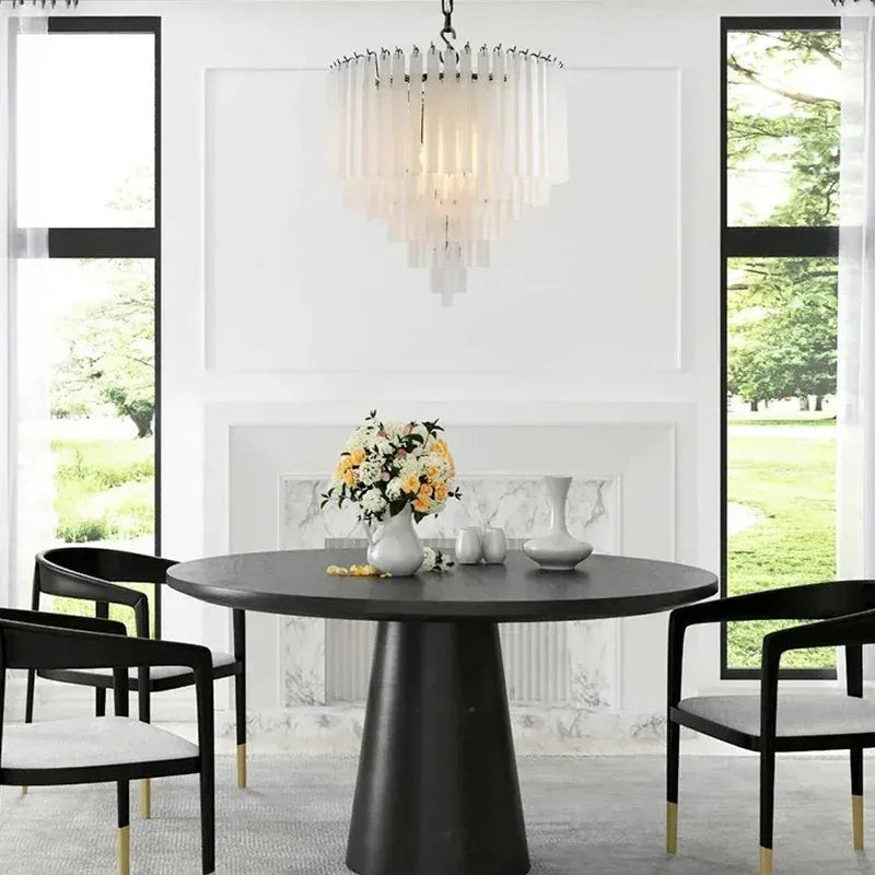 9 Light 20" Wide LED Lorelei Round Tiered Chandelier in Black Chain use for dining room American chandelier