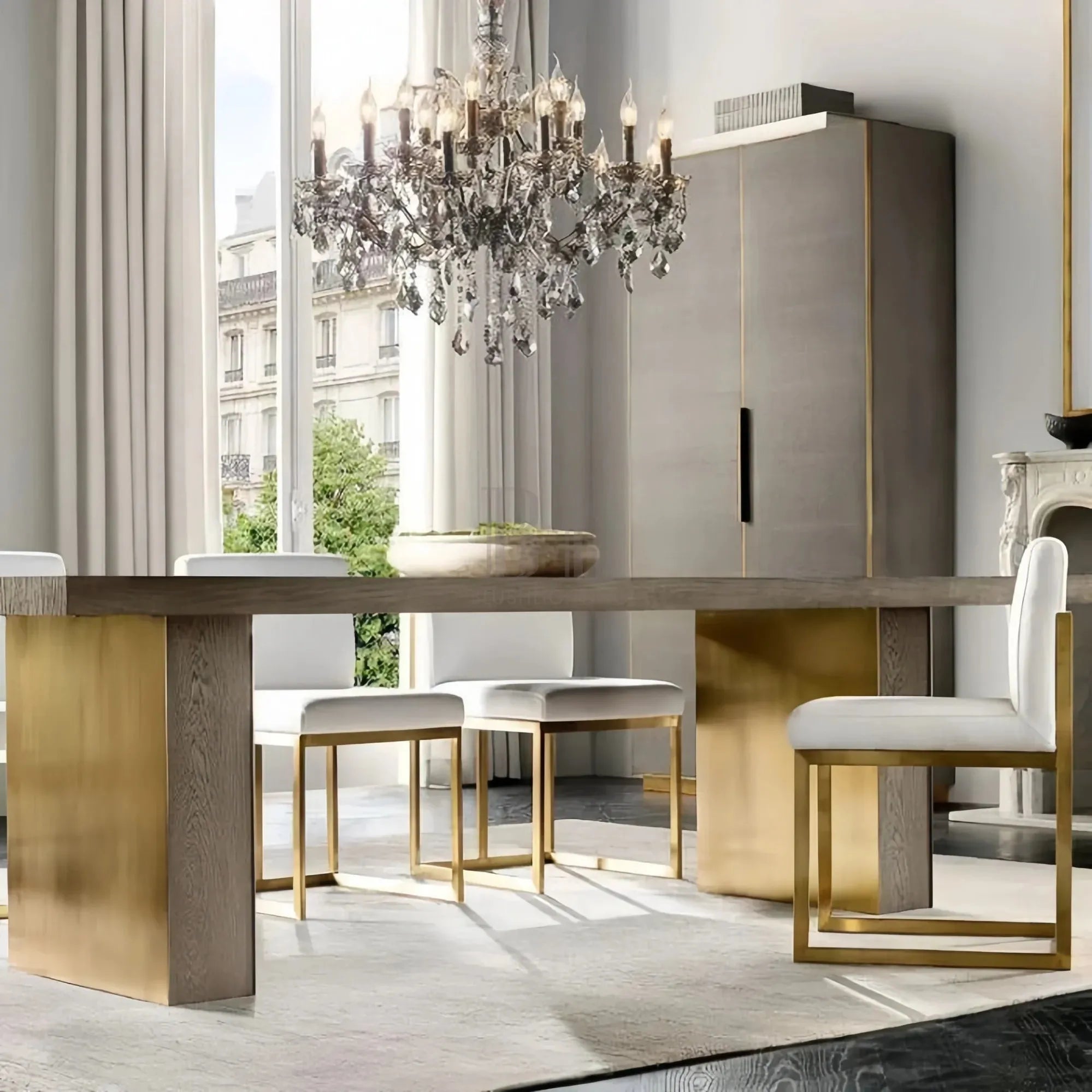 19th C. Rococa Iron & Crystal Round Chandelier 60"-