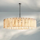 Calametta Onyx Round Chandelier 36" 48'' 60''-60''-Bronze-Blushlighting