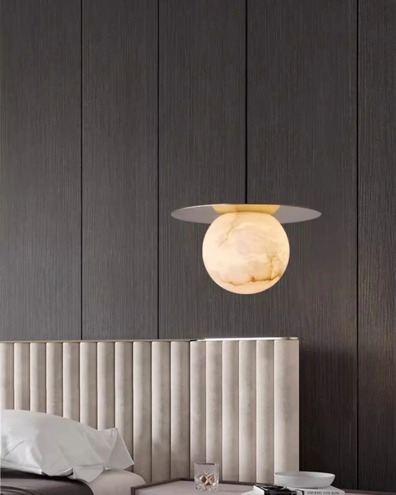 Spanish Alabaster Bedside Pendant Light