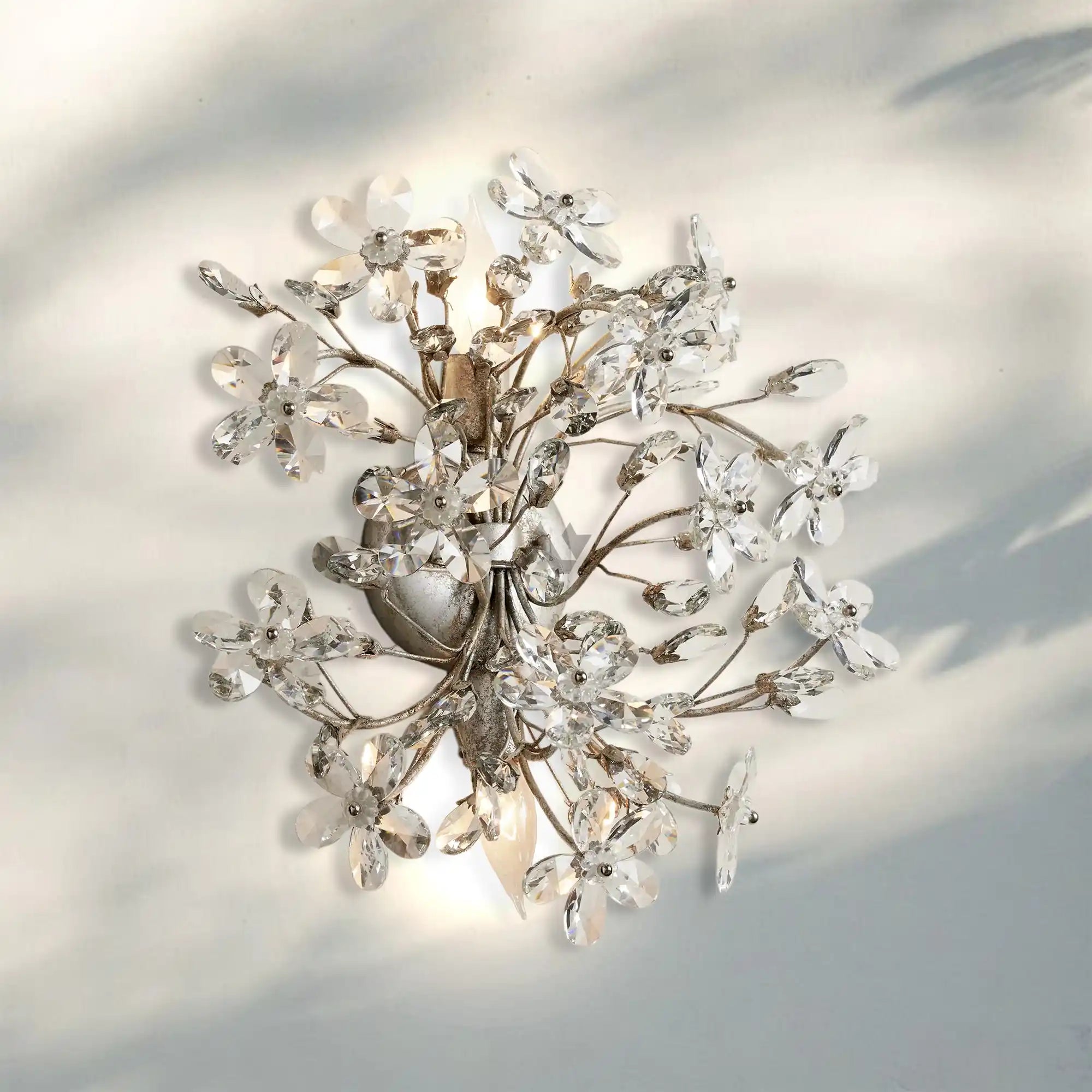 Fiore 2-Light Wall Sconce-Silver-Blushlighting