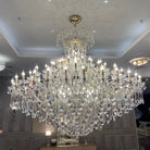 Extra Large Elegant Crystal Chandelier in Branch Style with Candle Layers for Stairs Living Room and Foyer-Chandeliers-Customized Size D48"-Gold-Warm Light-Blushlighting