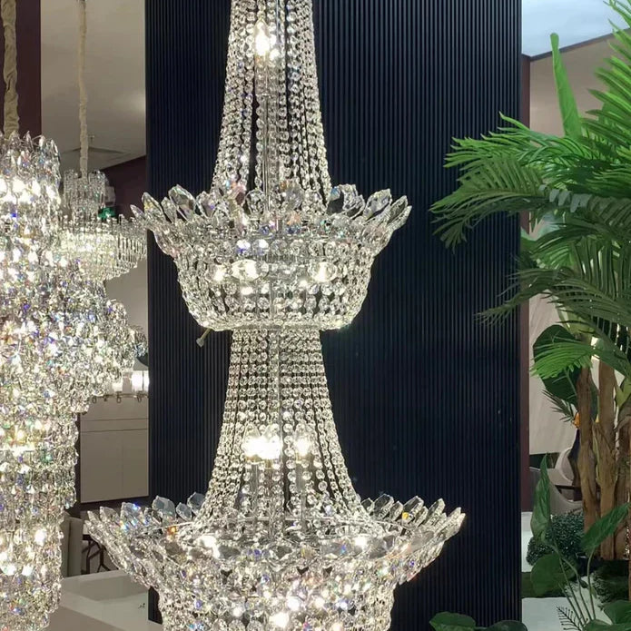 Luxury Empire Branch Crystal Chandelier Pendant Light for Entryway and Foyer-Chandeliers-Blushlighting