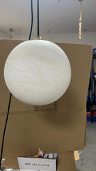 Alabaster Spherical Pendant Light-Blushlighting