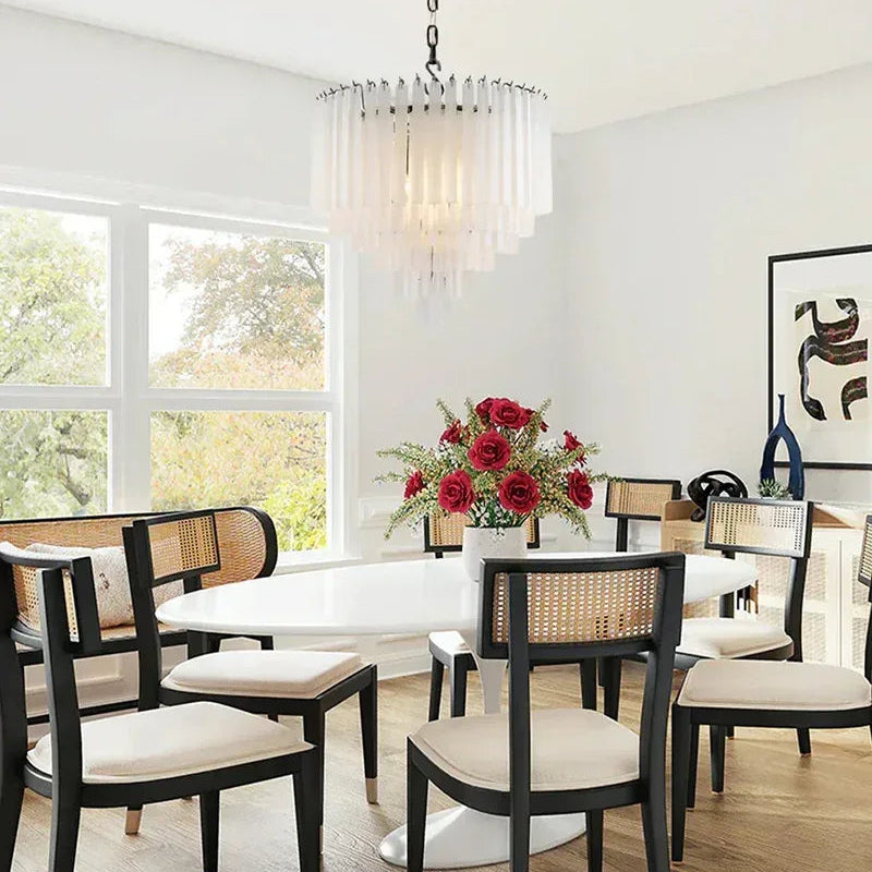 9 Light 20" Wide LED Lorelei Round Tiered Chandelier in Black Chain use for dining room American chandelier