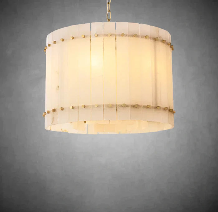 Sun Marcus Alabaster Round Chandelier