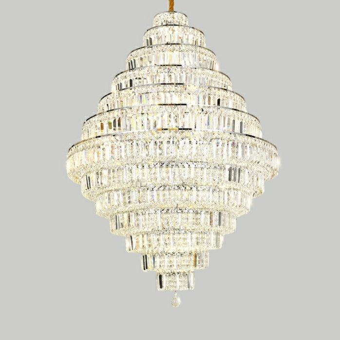 Chrome/ Silver/ GBUd Extra Large Chandelier For Foyer Living Room Staircase Crystal Ceiling Lighting Fixture