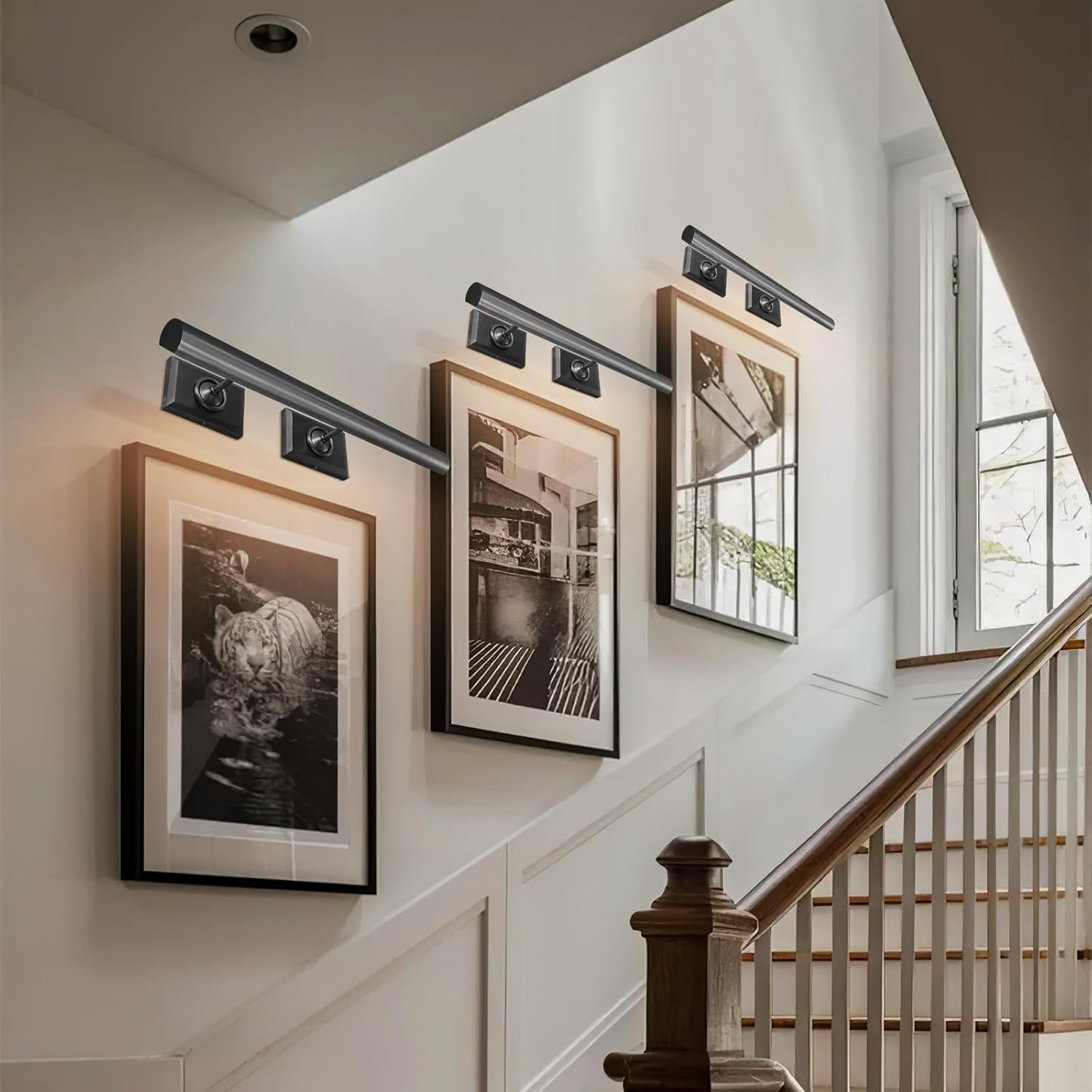 24-Inch Hardwired Brass Picture Light with Dimmable LEDs