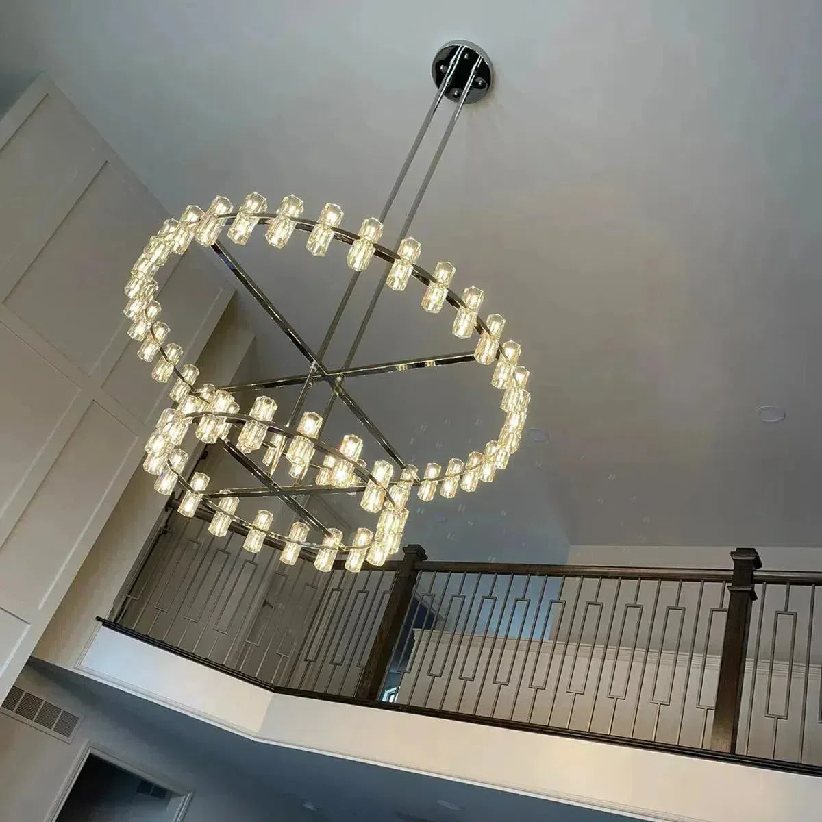 Arcachen Crystal 2-Tier Round Chandelier 60"