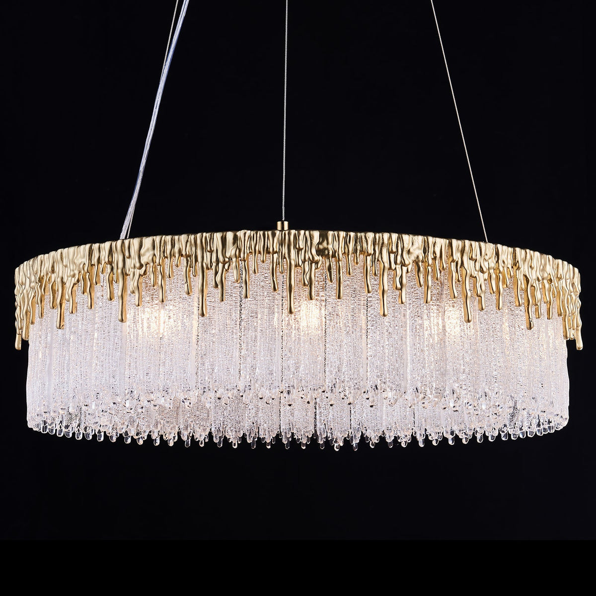 $2500+ Purchase Gift | Luxury Round Chandelier - GoldBlushlighting