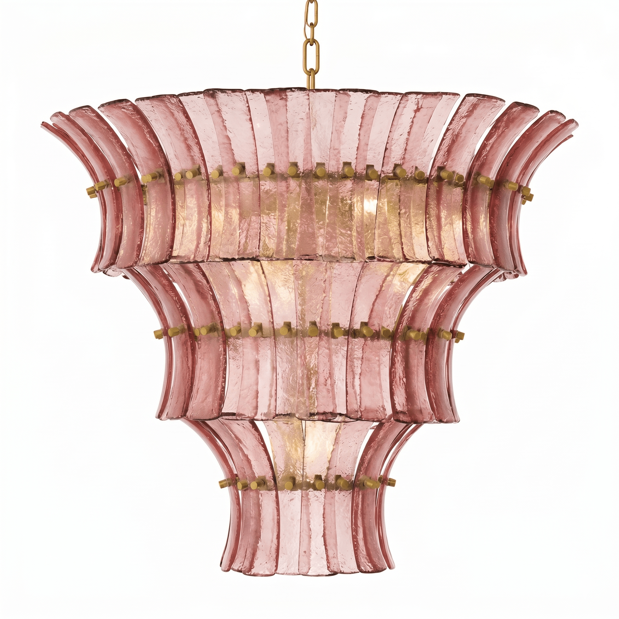 Calyra Tiered Glass Chandelier Murano lighting by Blushlighting