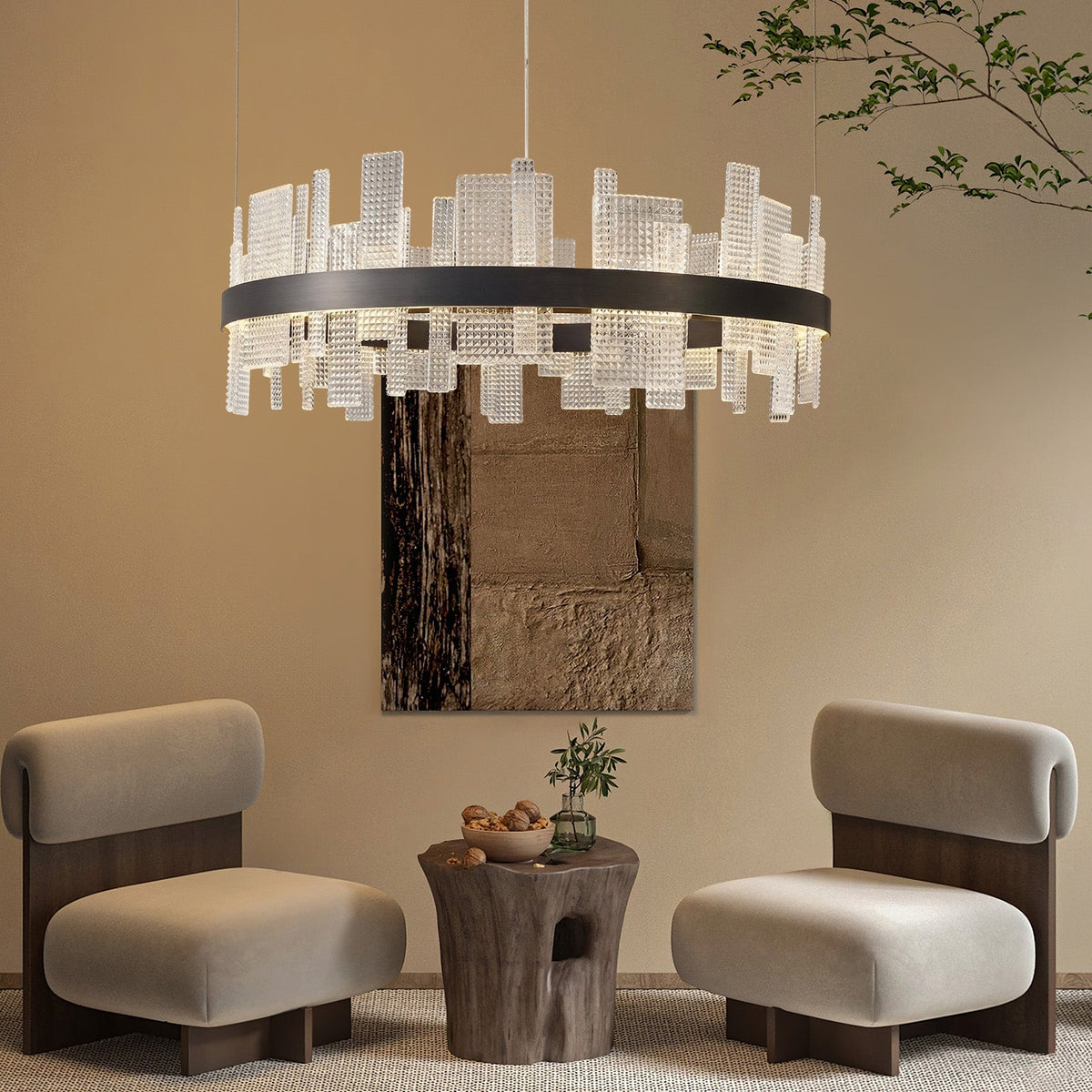 Lyra Round Glass Chandelier - view 14