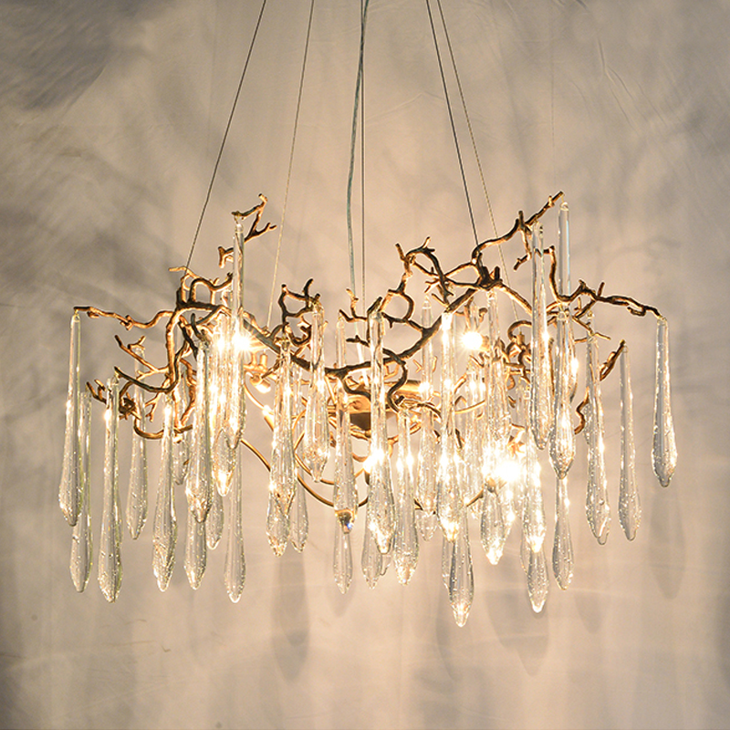 Cecily Modern Crystal Branch Chandelier - Ineffable Lighting