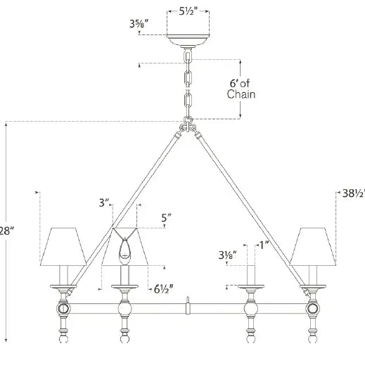 Chapman & Myers Classic Ring Chandelier - Oasislives
