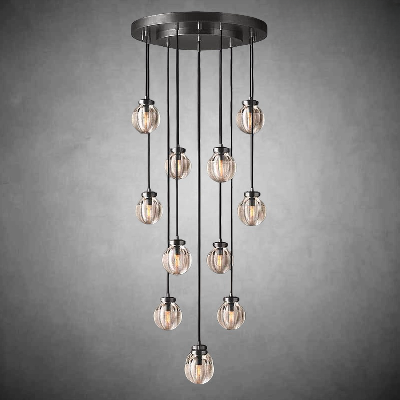 Pearls Round Chandelier 22"
