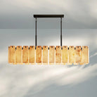 Calametta Onyx Rectangular Chandelier 60" 72''-74''-Bronze-Blushlighting