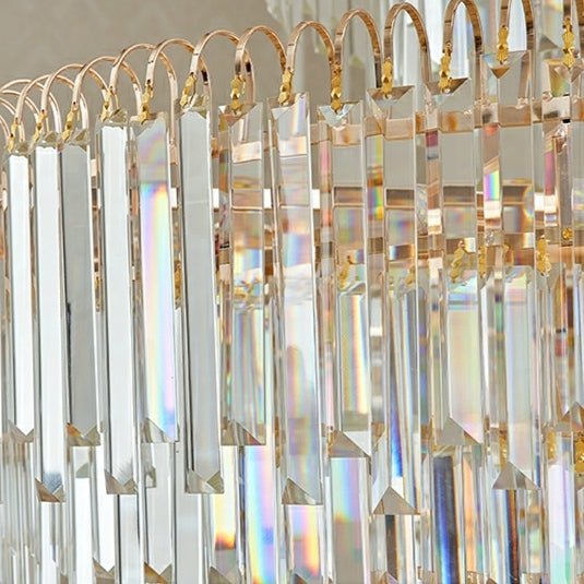 3 Layers Extra Large Living Room Chandelier Luxury Foyer Entryway Crystal Light Fixture - D39.4"*H59.1"/ 30 Lights/74.9kgBlushlighting