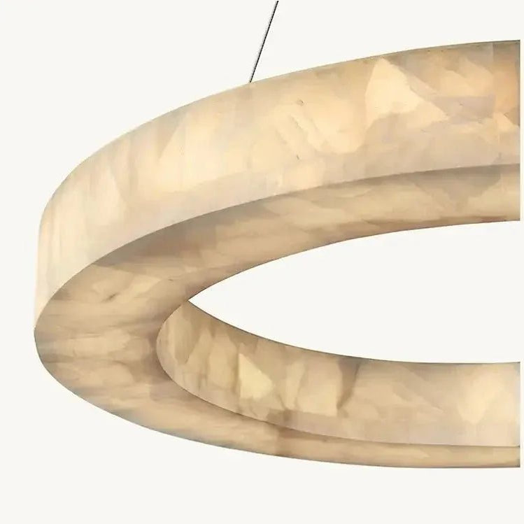 3 - Tier Round Marble Chandelier - D59" + D39.4" + D19.7"GoldWarm whiteBlushlighting