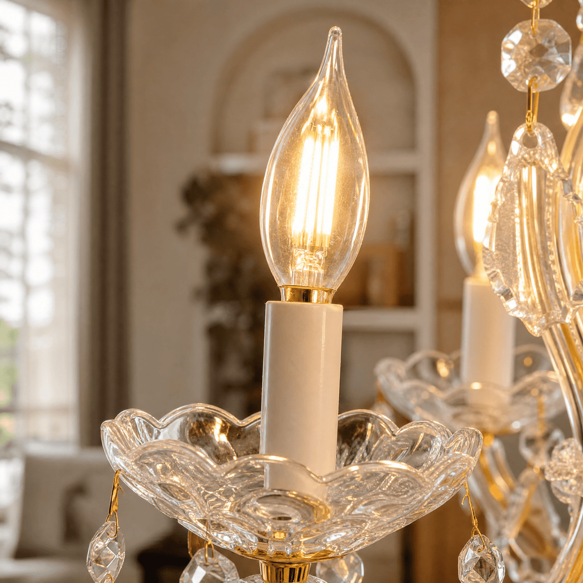 30" 10-Light Maria Theresa Crystal Chandelier - Gold - Blushlighting