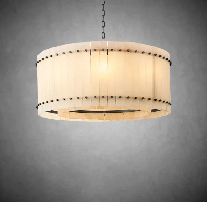 Sun Marcus Alabaster Round Chandelier