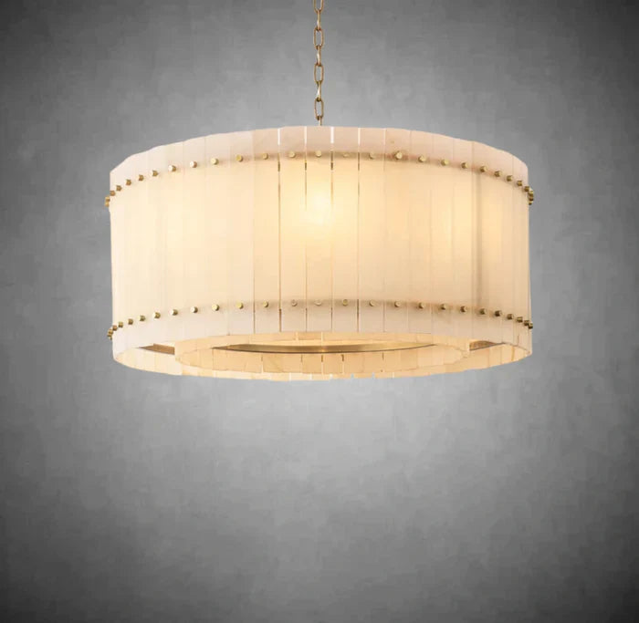 Sun Marcus Alabaster Round Chandelier