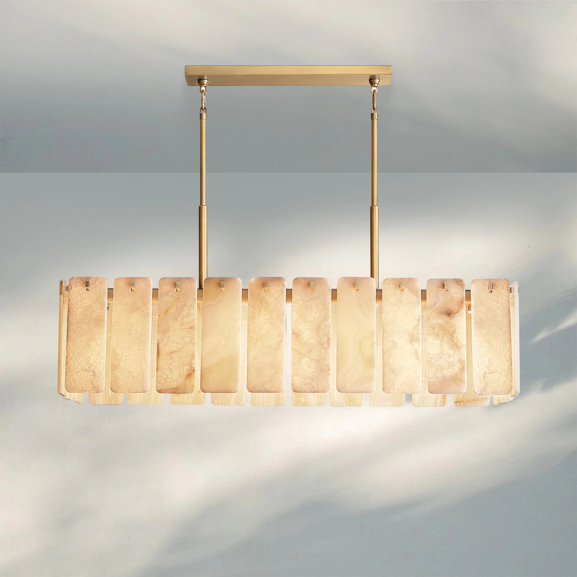 Calametta Onyx Rectangular Chandelier 60" 72''-Blushlighting