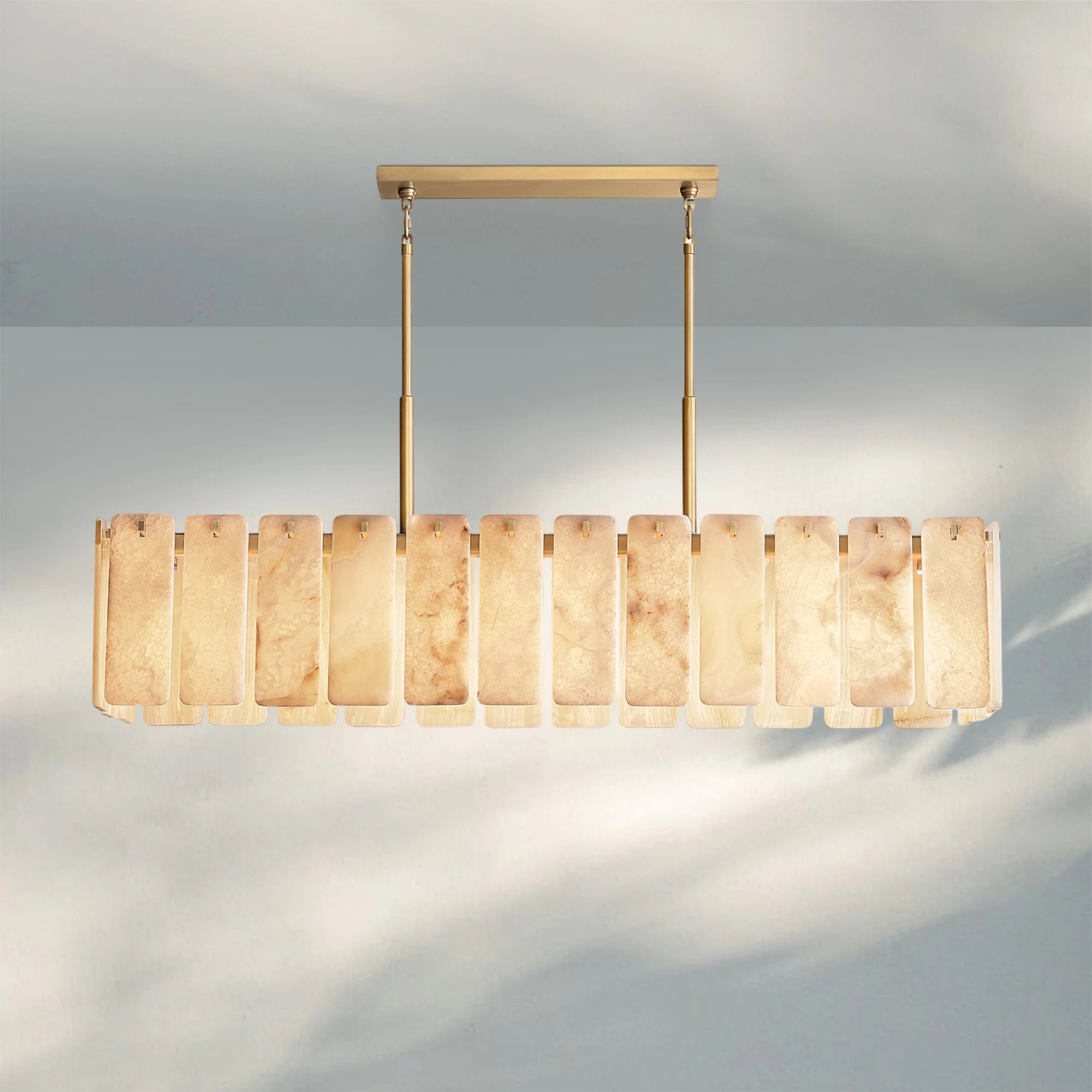 Calametta Onyx Rectangular Chandelier 60" 72''-Blushlighting