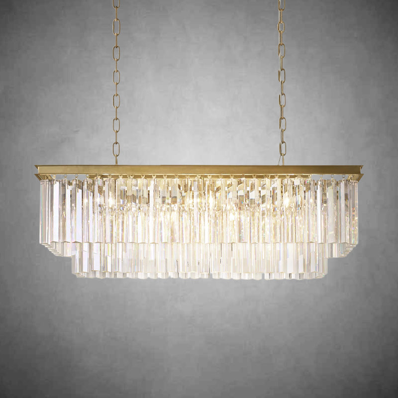 1920s Odaon Art Deco Rectangular Chandelier 40"49"59"72"
