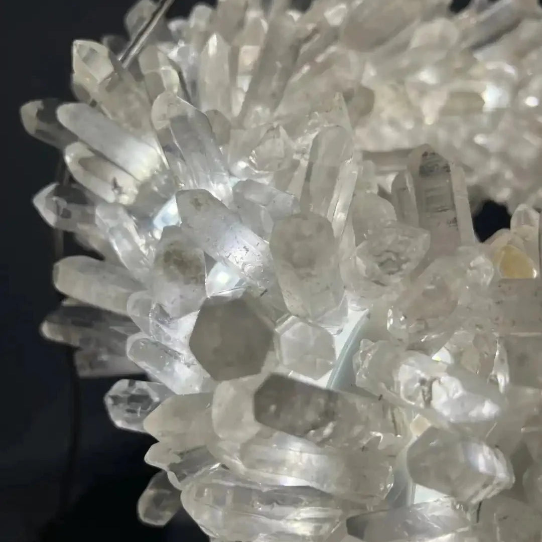 47'' Oval Modern Clear Geode Quartz Crystal Chandelier for Dining Room - Blushlighting