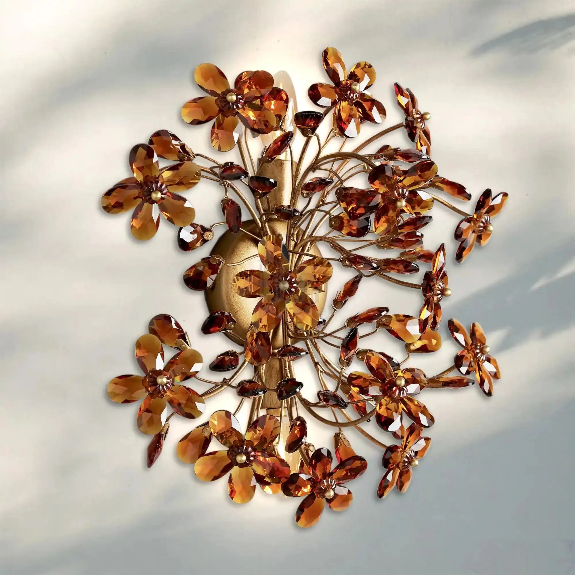 Fiore 2-Light Wall Sconce-Amber-Blushlighting