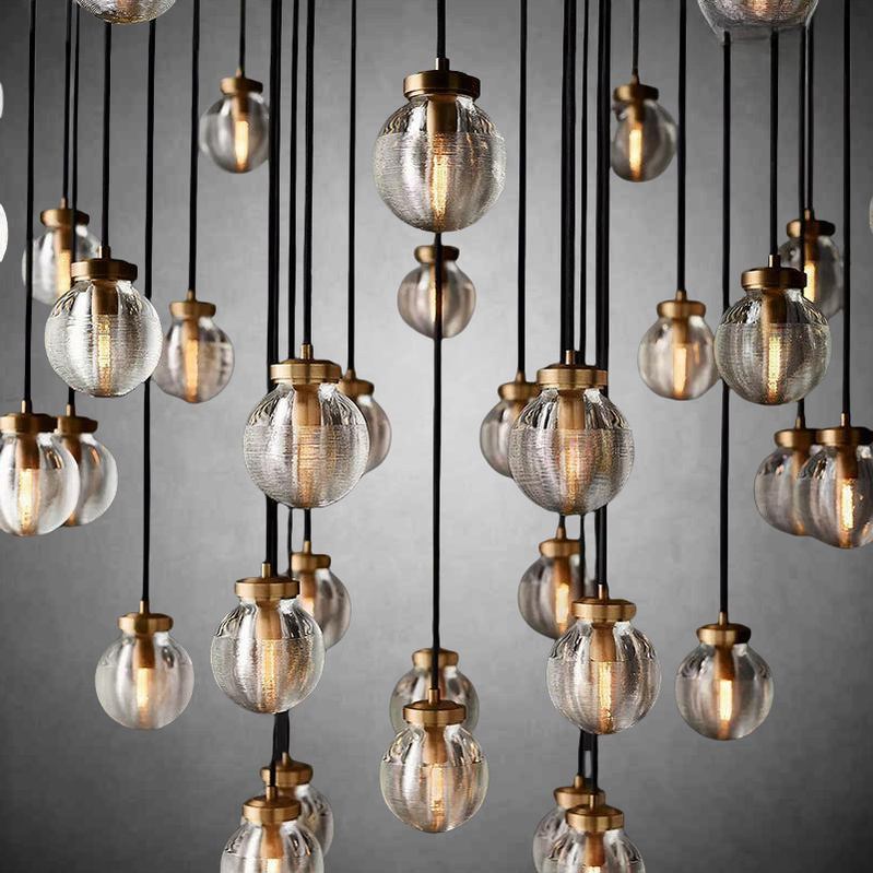 Pearls Round Chandelier 48"