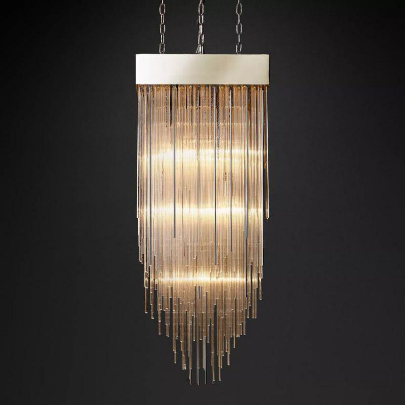 Casa Blown Glass Square Chandelier 20"