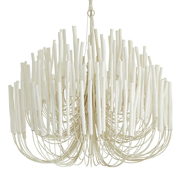 5/6-Light Modern Branch Modeling Chandelier in White or Black for Stylish Interiors-Chandeliers-Blushlighting