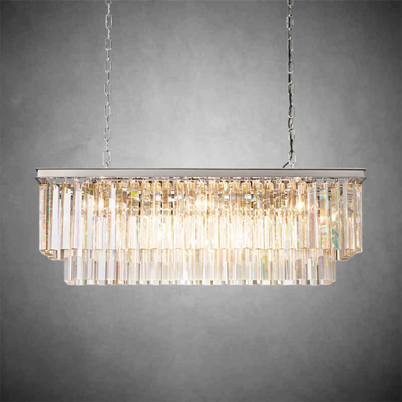 1920s Odaon Art Deco Rectangular Chandelier 40"49"59"72"