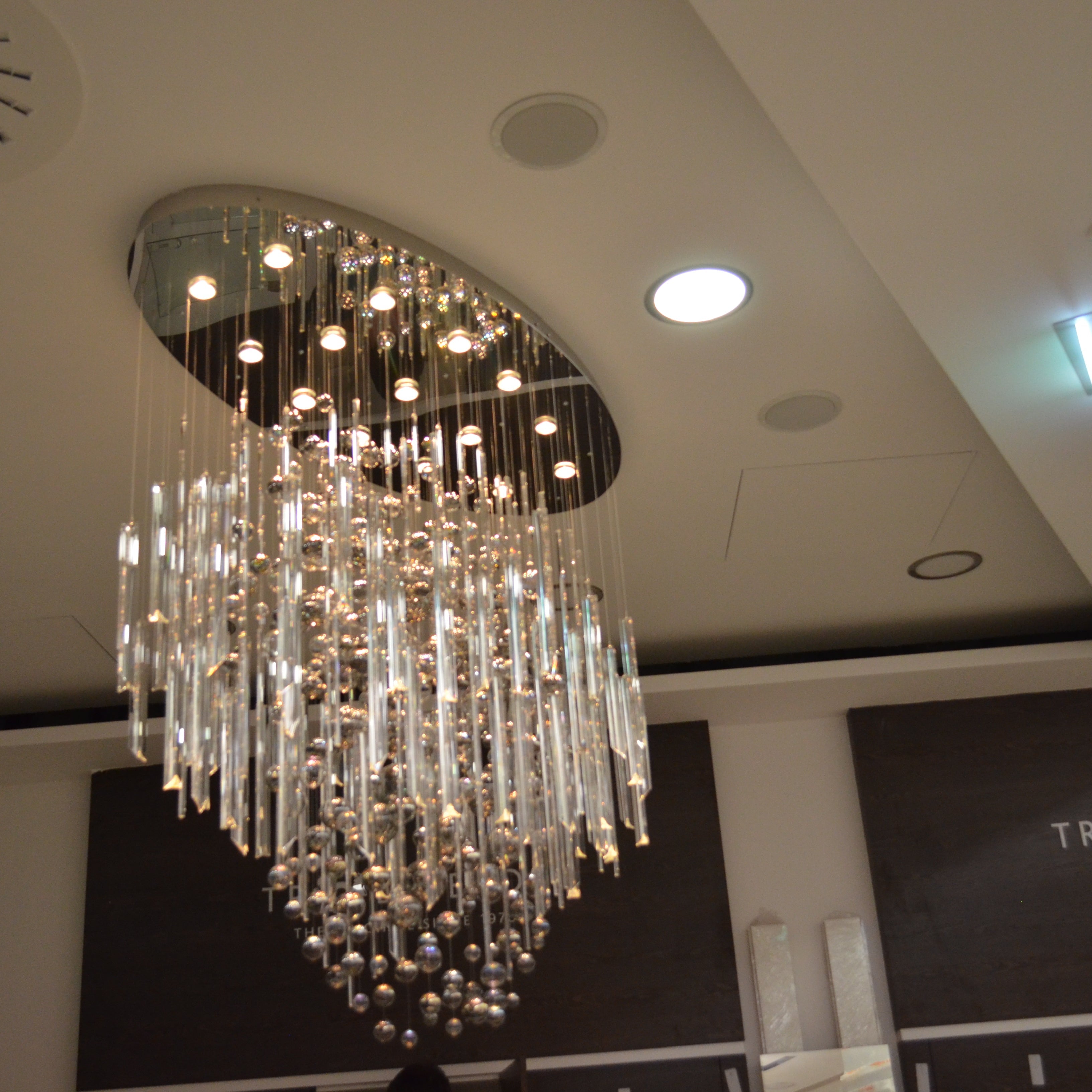 59'' Oval Chandelier for Dining Room Big Modern Glass Bubble Chandelier - Blushlighting