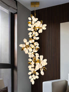 Large Branch Copper Chandelier with Grape Shape Bulbs Unique and Creative Light Fixture for Staircase/ Duplex/ High Ceiling Living Room/ Restaurant-Chandeliers-Blushlighting