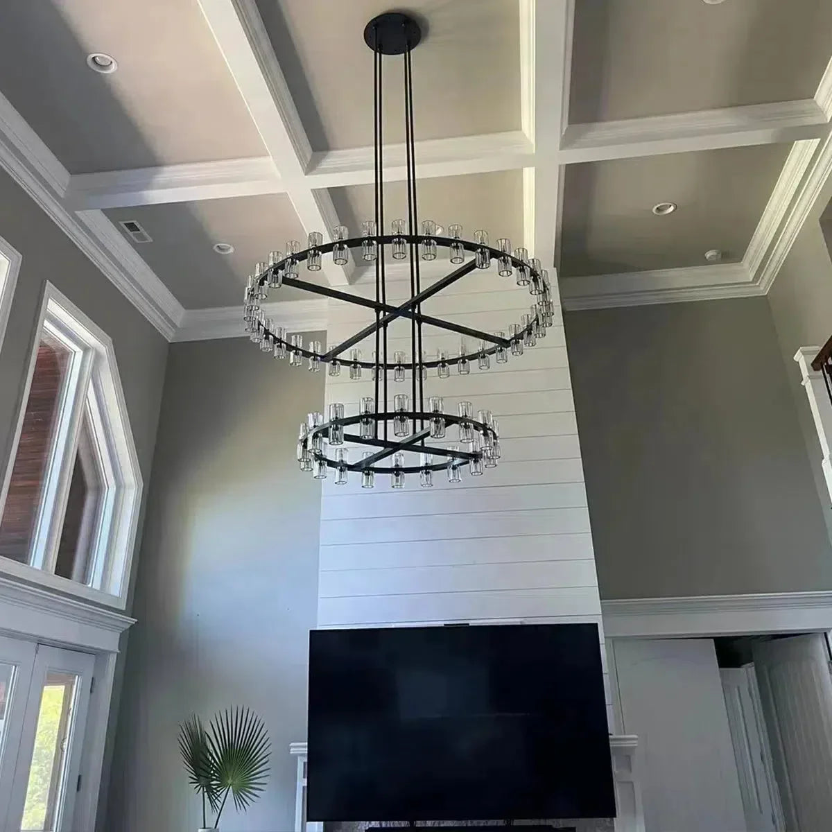 Arcachen Crystal 2-Tier Round Chandelier 60"